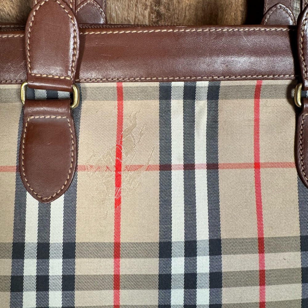 Burberry Plaid Tote - Picture 5 of 16